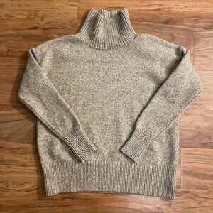 Loft Very Soft Beige Mockneck/Turtleneck Sweater, Size XS, Minimal, Causal